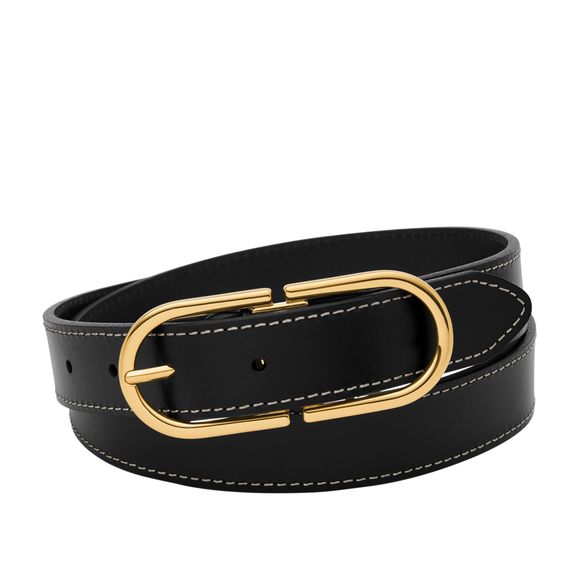 Fоssіl Accessories - Women's Leather Belt, Black Double D-link, M😋